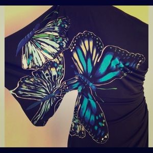 One shoulder dress with no tie wrap around